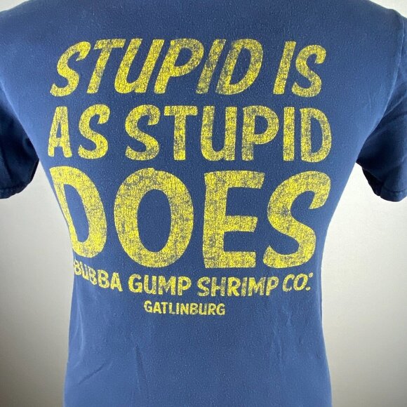 Bubba Gump Shrimp T-Shirt Mens Stupid Is As Stupid Does Gatlinburg TN 38 Inch - Picture 2 of 5